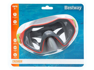 Разноцветная маска для плавания Bestway Crusader, красная цена и информация | Очки для плавания | pigu.lt