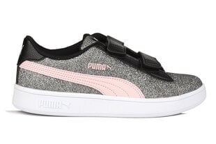 Sportiniai bateliai vaikams PUMA Smash v2 Glitz Glam V PS 367378, pilki цена и информация | Детская спортивная обувь | pigu.lt