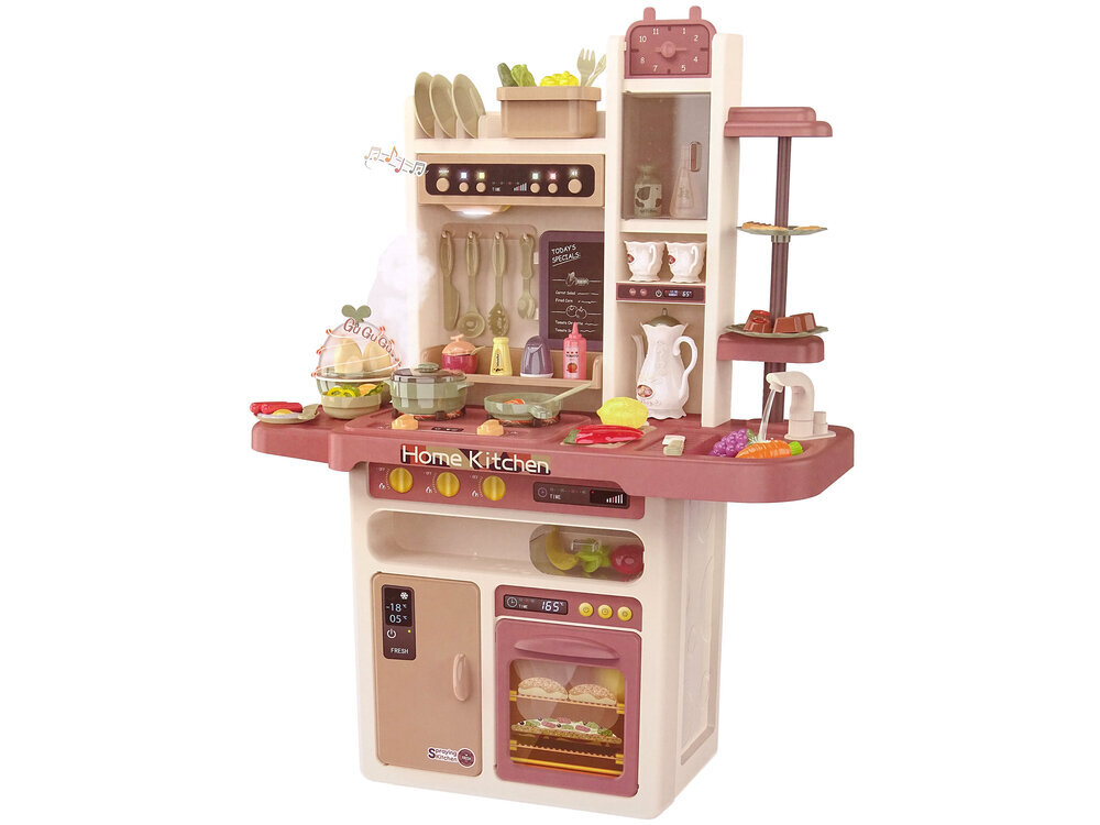 Vaikiška virtuvėlė Lean toys Home Kitchen, rožinė kaina ir informacija | Žaislai mergaitėms | pigu.lt