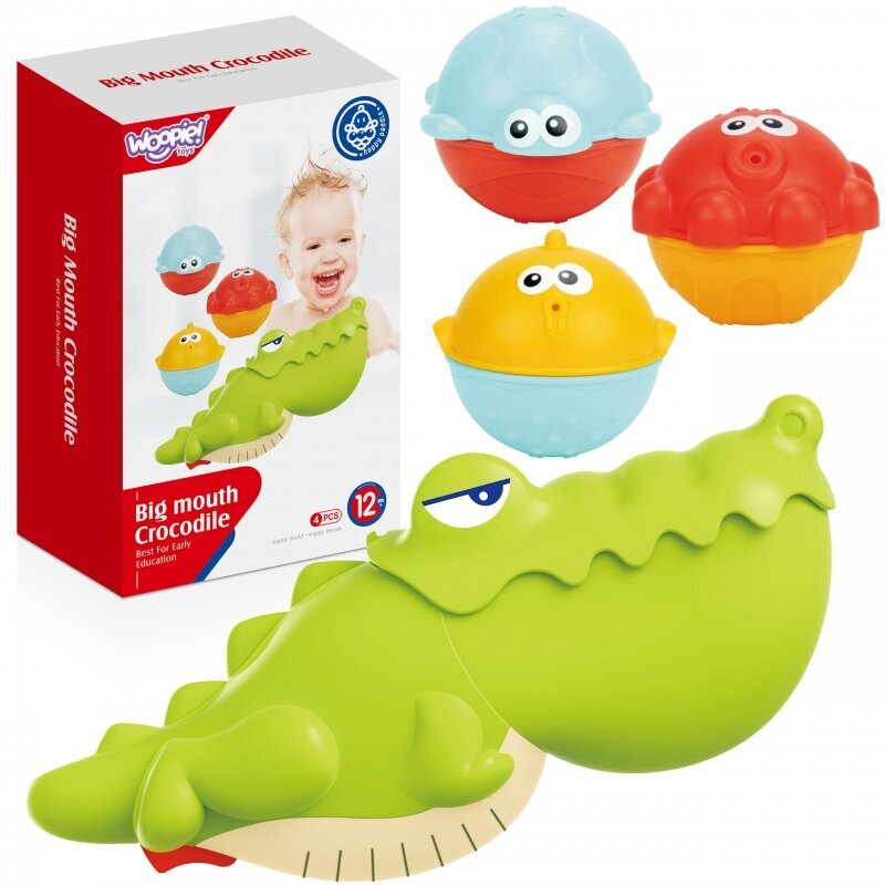 Vonios žaislai Woopie krokodilas ir žuvytės kaina ir informacija | Žaislai kūdikiams | pigu.lt