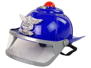 Žaislinis policininko šalmas su sirenos garsu ir šviesele Lean Toys, mėlynas kaina ir informacija | Žaislai berniukams | pigu.lt