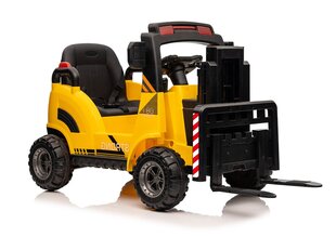 Vienvietis vaikiškas elektromobilis - krautuvas, geltonos spalvos kaina ir informacija | Elektromobiliai vaikams | pigu.lt