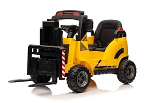 Vienvietis vaikiškas elektromobilis - krautuvas, geltonos spalvos kaina ir informacija | Elektromobiliai vaikams | pigu.lt