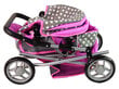 Vežimėlis lėlėms su krepšiu, pilkas цена и информация | Žaislai mergaitėms | pigu.lt