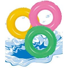 Pripučiamas plaukimo žiedas 60 cm, žalias kaina ir informacija | Pripučiamos ir paplūdimio prekės | pigu.lt