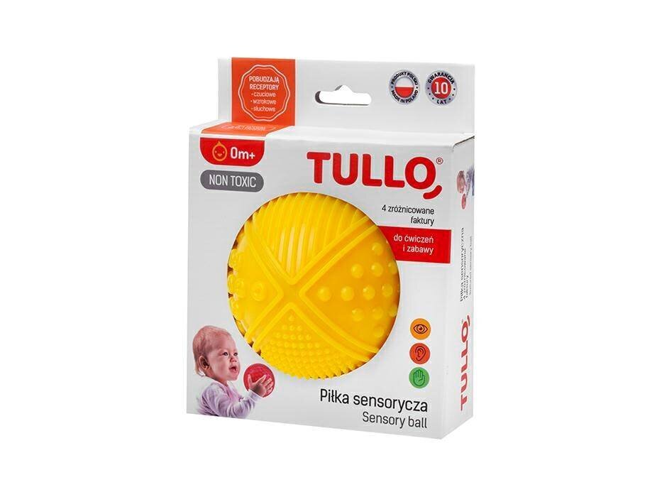 Sensorinis kamuolys Tullo 4, geltonas цена и информация | Masažo reikmenys | pigu.lt