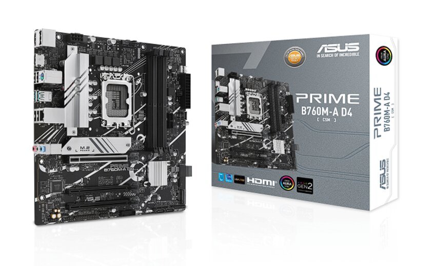 ASUS Prime B760M-A D4-CSM цена и информация | Pagrindinės plokštės | pigu.lt