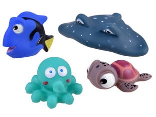 Разноцветный набор игрушек для ванны, морские животные цена и информация | Игрушки для малышей | pigu.lt