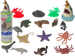 Figūrėlių rinkinys Lean Toys Jūros gyvūnai 2, 12vnt. kaina ir informacija | Žaislai berniukams | pigu.lt