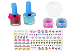 Makiažo rinkinys Lean Toys Star Trunk Blue Glitter Glosses kaina ir informacija | Žaislai mergaitėms | pigu.lt