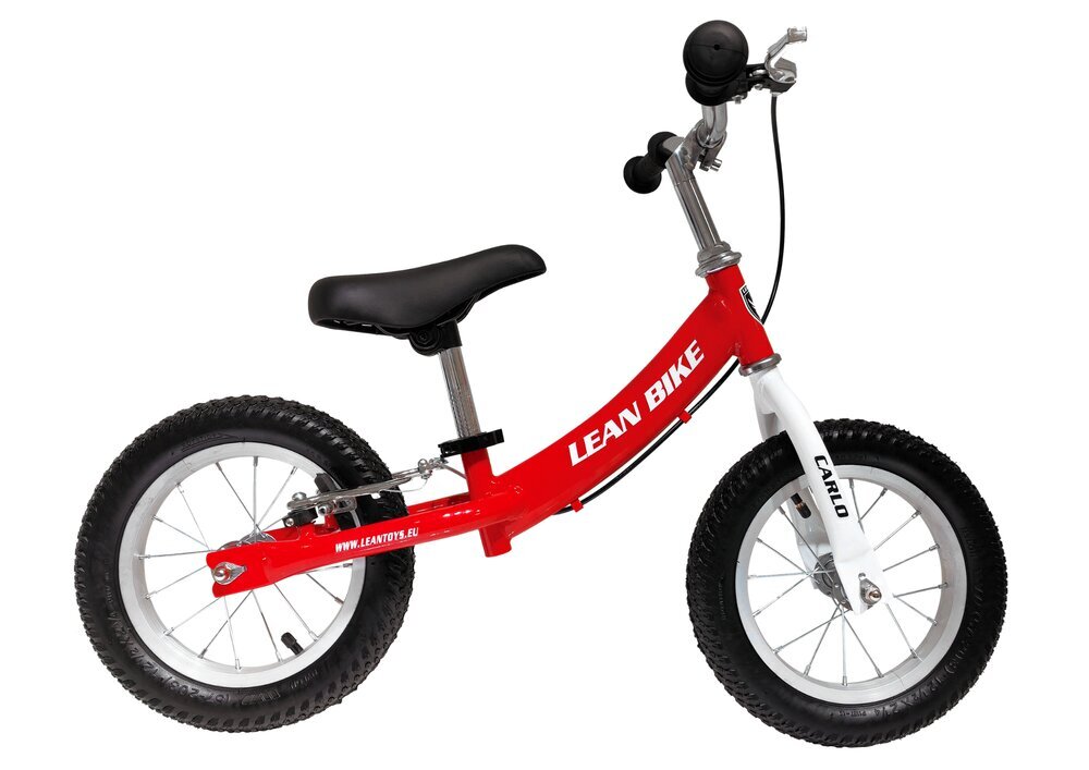 Balansinis dviratukas Lean Toys Carlo, raudonas цена и информация | Balansiniai dviratukai | pigu.lt