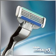 Skutimosi galvutės Gillette Mach 3 Turbo, 4 vnt. цена и информация | Косметика и средства для бритья | pigu.lt