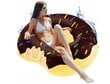 Didelis plaukimo ratas Spurga, 120 cm, rudas цена и информация | Pripučiamos ir paplūdimio prekės | pigu.lt