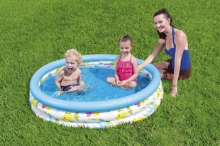 Vaikiškas pripučiamas baseinas Bestway, 122 x 25cm, mėlynas/baltas kaina ir informacija | Baseinai | pigu.lt