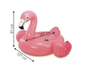 Didelis plaukimo ratas Flamingas, 142x137x97 cm, rožinis цена и информация | Надувные и пляжные товары | pigu.lt