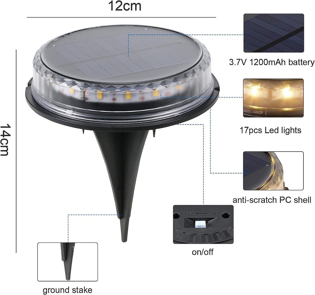 LED sodo šviestuvas GOAPA, 4 vnt. kaina ir informacija | Lauko šviestuvai | pigu.lt