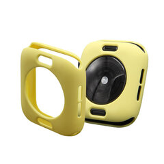 Силиконовый чехол для Apple Watch – Желтый – 45мм цена и информация | Аксессуары для смарт-часов и браслетов | pigu.lt