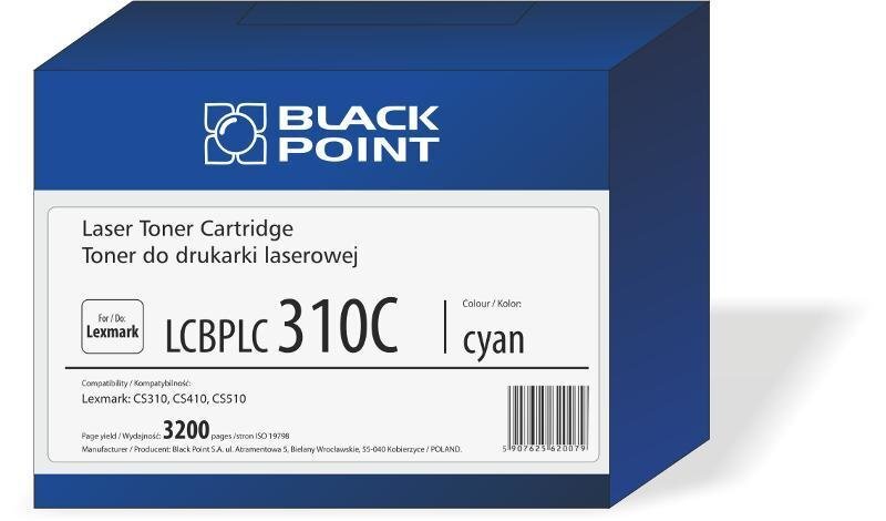 Toner Black Point LCBPLCS310C | cyan | 3200 pp | Lexmark 70C2HC0 цена и информация | Kasetės lazeriniams spausdintuvams | pigu.lt