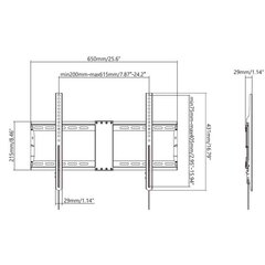 Vision VFM-W6X4V/2 37-70" цена и информация | Кронштейны и крепления для телевизоров | pigu.lt