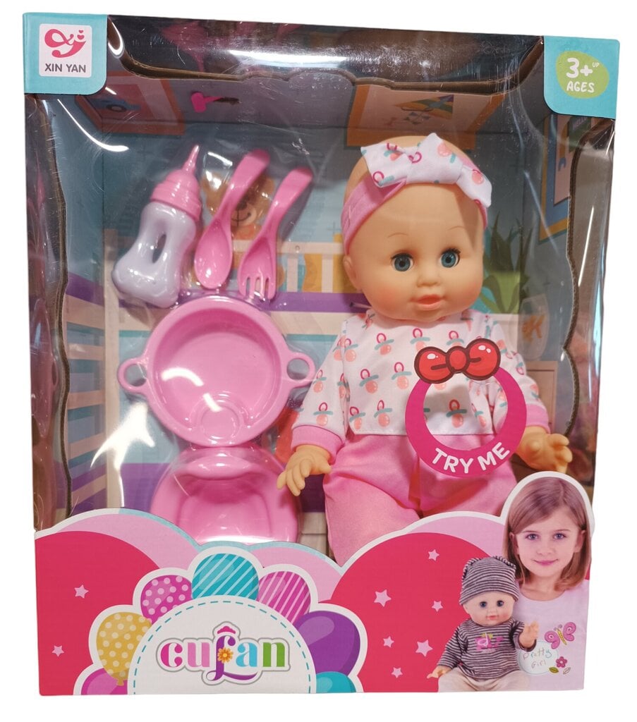 Lėlė kūdikis su priedais Culan kaina ir informacija | Žaislai mergaitėms | pigu.lt