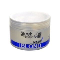 Geltonus tonus neutralizuojanti kaukė šviesiems plaukams Stapiz Sleek Line Blond, 250 ml kaina ir informacija | Priemonės plaukų stiprinimui | pigu.lt