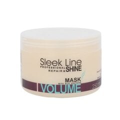 Maitinamoji, plaukus apsauganti kaukė su šilko ekstraktu Stapiz Sleek Line Volume 250 ml kaina ir informacija | Priemonės plaukų stiprinimui | pigu.lt