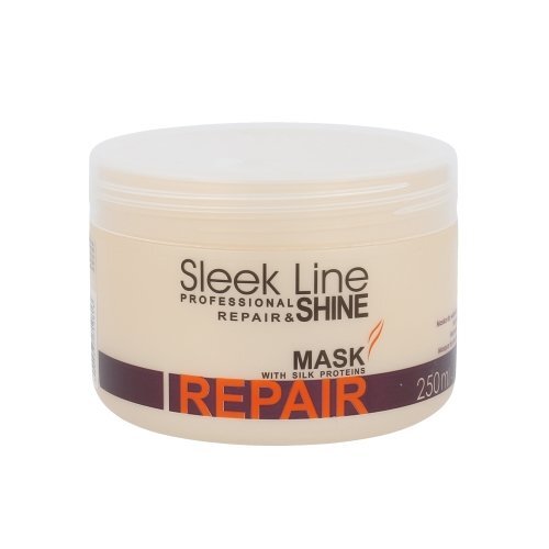Atkuriamoji plaukų kaukė su šilko baltymais Stapiz Sleek Line Repair 250 ml kaina ir informacija | Priemonės plaukų stiprinimui | pigu.lt