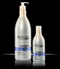 Geltonus tonus neutralizuojantis šampūnas Stapiz Sleek Line Blond, 300 ml kaina ir informacija | Šampūnai | pigu.lt