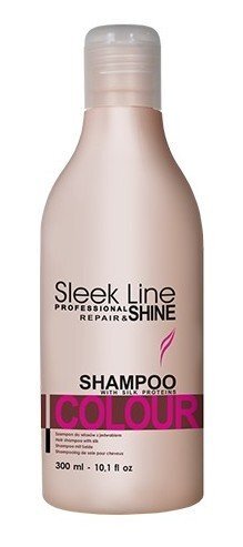 Drėkinamasis spindėsio suteikiantis šampūnas dažytiems plaukams Stapiz Sleek Line Colour 300 ml цена и информация | Šampūnai | pigu.lt