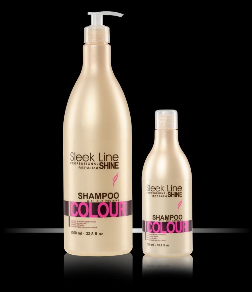 Drėkinamasis spindėsio suteikiantis šampūnas dažytiems plaukams Stapiz Sleek Line Colour 300 ml цена и информация | Šampūnai | pigu.lt