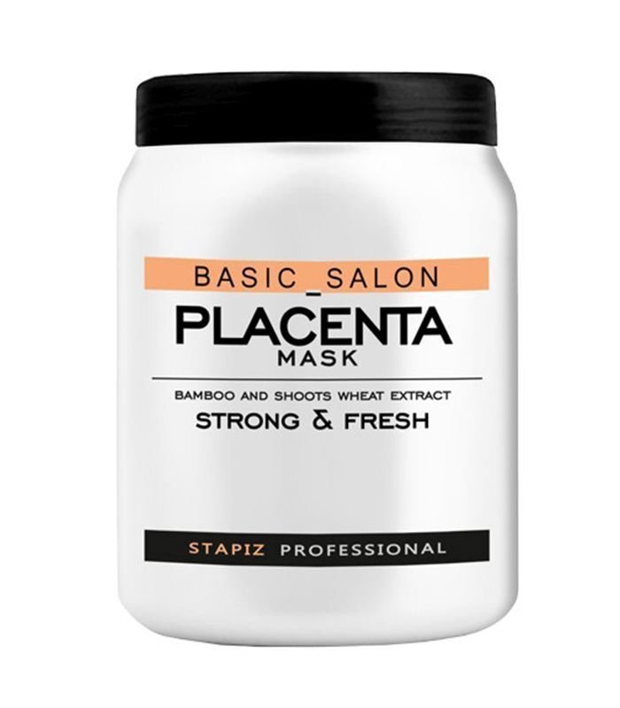 Kaukė plaukam su bambuko ekstraktu Stapiz Basic Salon Placenta 1000 ml цена и информация | Priemonės plaukų stiprinimui | pigu.lt