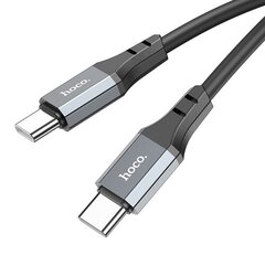 Силиконовый кабель USB Type-C - Type-C, 60W, black, 3m цена и информация | Кабели и провода | pigu.lt