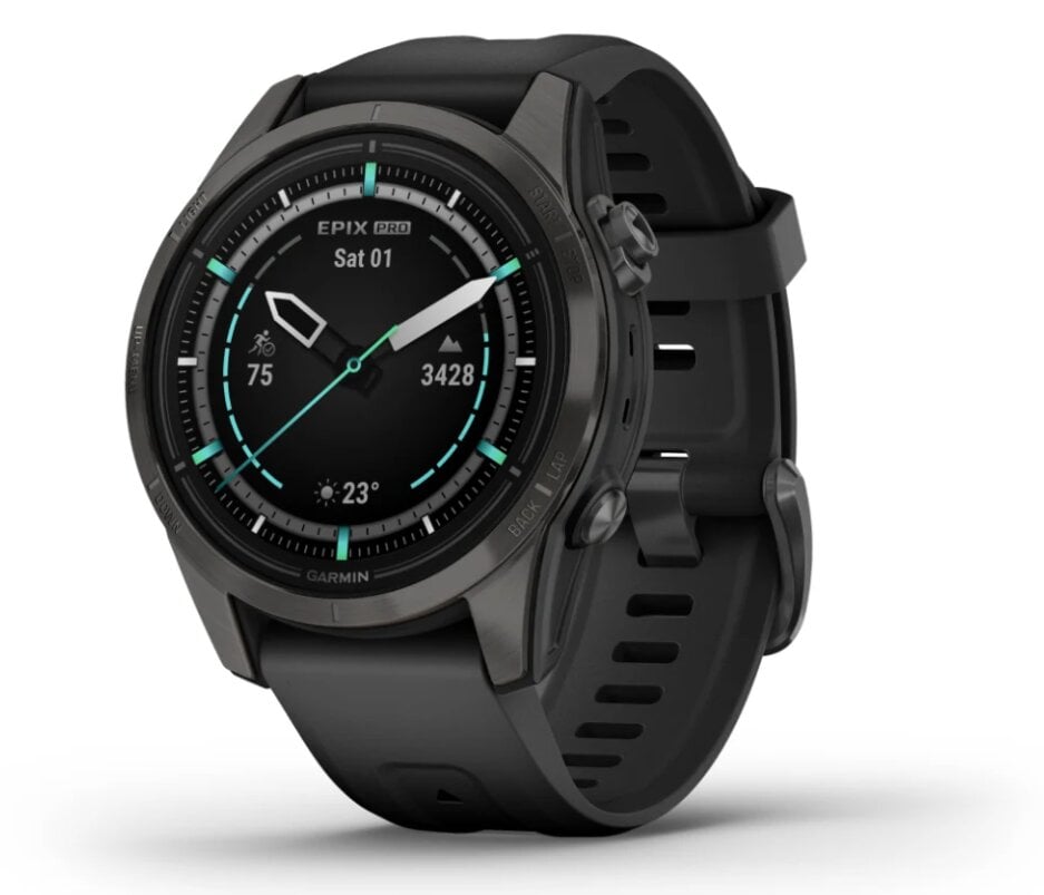 Garmin epix Pro Gen 2 Sapphire Carbon Gray DLC Titanium/Black 42mm. kaina ir informacija | Išmanieji laikrodžiai (smartwatch) | pigu.lt