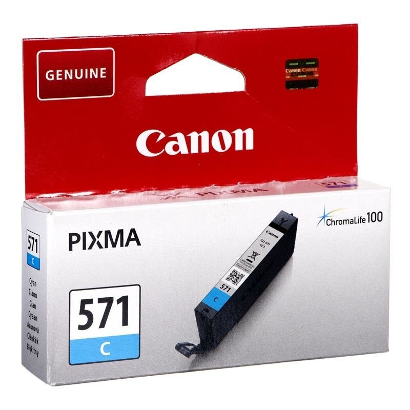 Canon CLI-571 CYAN 0386C001 kaina ir informacija | Kasetės rašaliniams spausdintuvams | pigu.lt