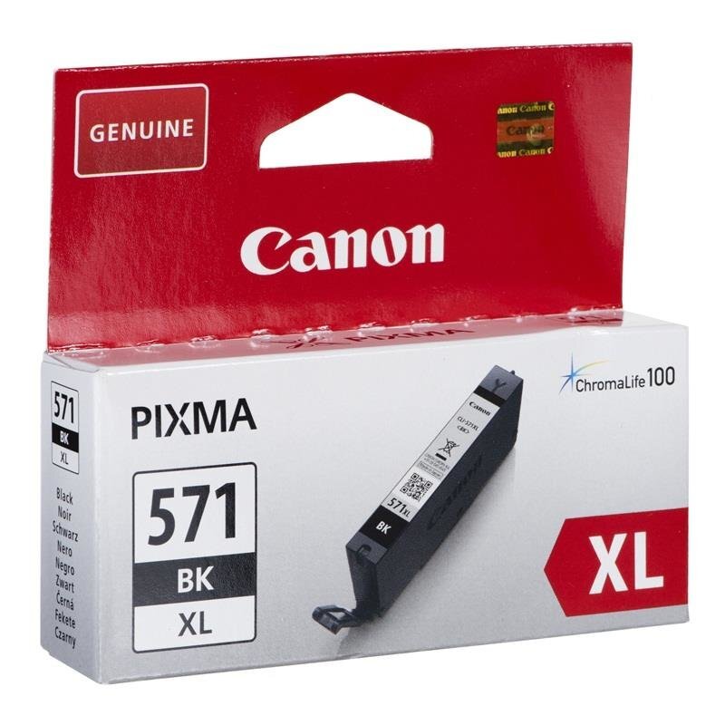 Canon CLI-571XL, juoda цена и информация | Kasetės rašaliniams spausdintuvams | pigu.lt