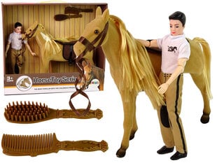 Lėlė Kenas su žirgu ir priedais Lean Toys, 4d. kaina ir informacija | Žaislai mergaitėms | pigu.lt
