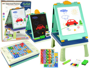 Доска 3в1, двусторонний игровой стол китайского мятного цвета цена и информация | Развивающие игрушки | pigu.lt