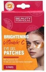 Paakių gelio pleistrai Beauty Formulas Vitamin C, 6 poros kaina ir informacija | Veido kaukės, paakių kaukės | pigu.lt