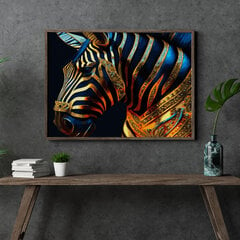 Tapyba pagal skaičius Oh Art! Paauksuotas zebras, 40x50 cm kaina ir informacija | Tapyba pagal skaičius | pigu.lt