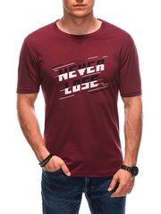 Мужская футболка S1866 - темно-красная 122440-7 цена и информация | Мужские футболки | pigu.lt