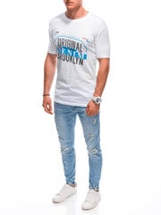 Мужская футболка S1868 - белая 122404-7 цена и информация | Футболка мужская | pigu.lt