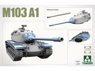 Сборная модель Takom - M103A1, 1/35, 2139 цена и информация | Конструкторы и кубики | pigu.lt