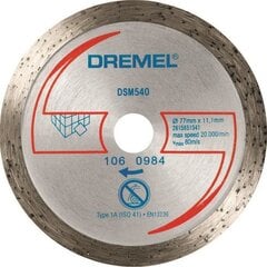 Pjovimo diskas Dremel DSM540, 1 vnt. kaina ir informacija | Mechaniniai įrankiai | pigu.lt