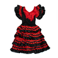 Suknelė Flamenco VS-NRO-LN2, raudona/juoda kaina ir informacija | Karnavaliniai kostiumai | pigu.lt
