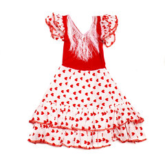 Suknelė Flamenco VS-RB-LHeartH, raudona/balta kaina ir informacija | Karnavaliniai kostiumai | pigu.lt