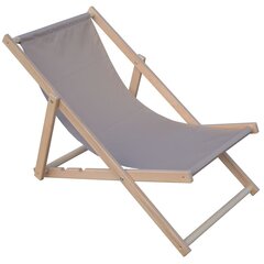 Sulankstoma paplūdimio kėdė, pilka kaina ir informacija | Gultai | pigu.lt