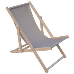 Sulankstoma paplūdimio kėdė, pilka kaina ir informacija | Gultai | pigu.lt