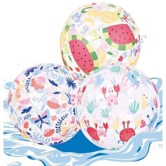Pripučiamas paplūdimio kamuolys Jilong, 50 cm, įvairių spalvų kaina ir informacija | Pripučiamos ir paplūdimio prekės | pigu.lt