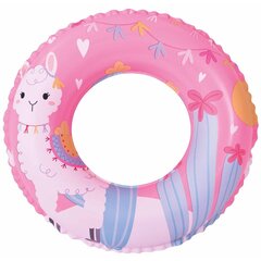 Pripučiamas plaukimo ratas ABC, 50 cm, rožinis kaina ir informacija | Pripučiamos ir paplūdimio prekės | pigu.lt