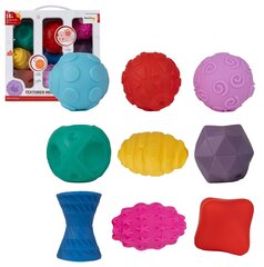 Sensoriniai kamuoliai MalPlay, 9 vnt. kaina ir informacija | Žaislai kūdikiams | pigu.lt